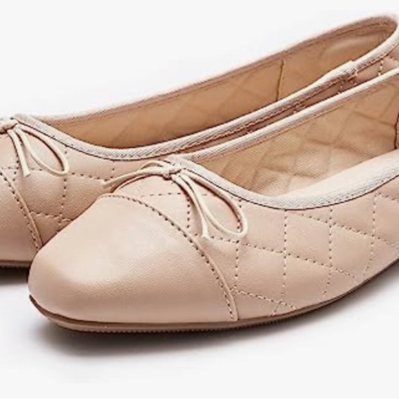Afeetsing- NWOT SZ 7 Nude Round Toe Ballet Flats Comfortable Flats - Picture 7 of 8
